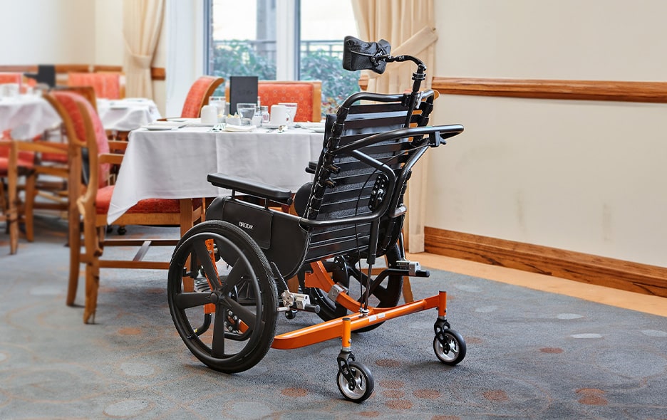 Bariatric chair in a dining setting